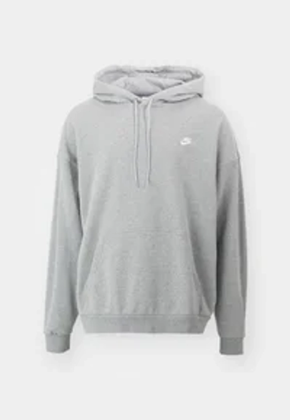 Nike Sportswear CLUB OVERSIZED - Sweat à capuche - dark grey heather/light smoke grey/white/gris - ZALANDO.FR