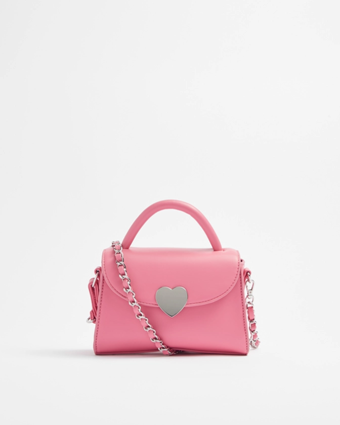 Kids Heart Buckle Bag - Pink