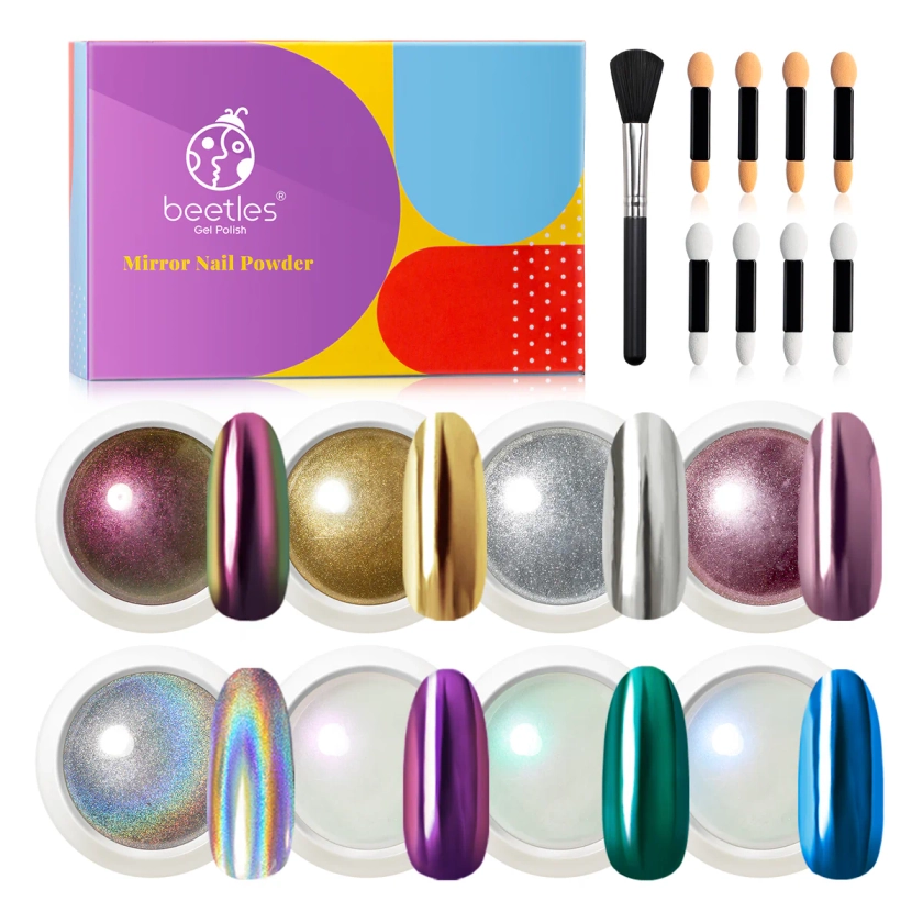 Chrome Powder Kit Nail Effect Powder Full Design | Magic Eight