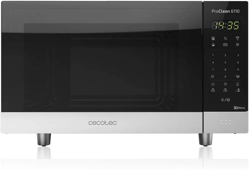 Cecotec ProClean 6110 Comptoir Micro-ondes grill 23 L 800 W Acier inoxydable