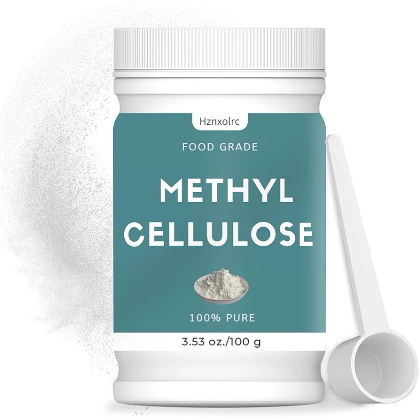 3.52 oz Methylcellulose Powder, Pure Methylcellulose Powder, Methylcellulose Suitable for Making Ice Cream, Cake, Yogurt, Candy and More