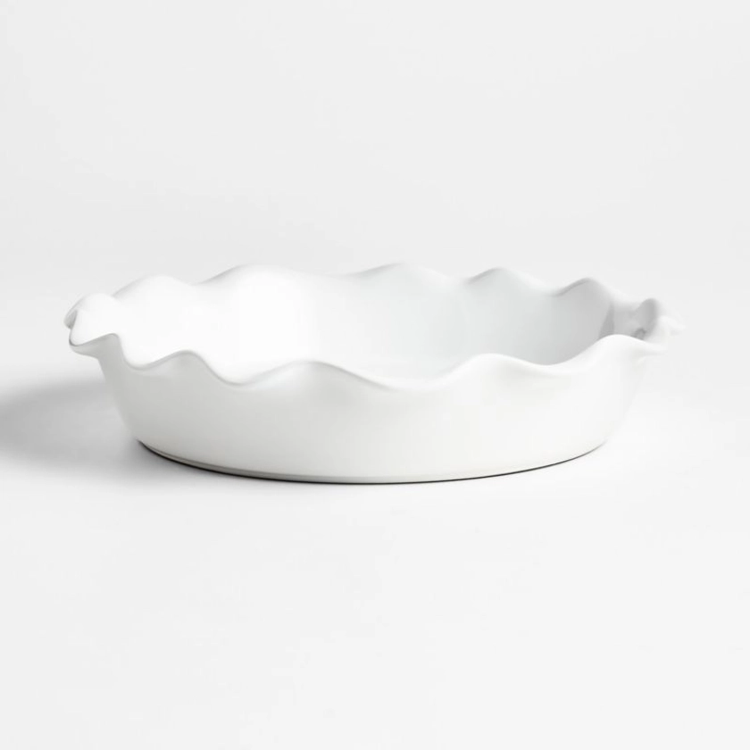 Ruffled Pie Dish + Reviews | Crate & Barrel