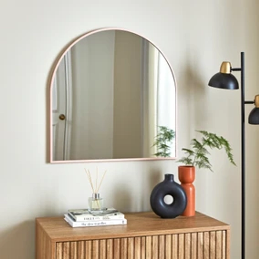 Arch Metal Overmantel Wall Mirror