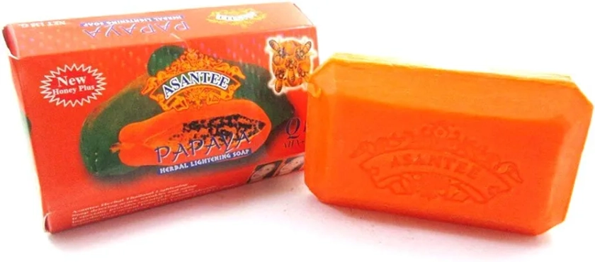 ASANTEE Papaya & Honey Soap + Q10 Skin Whitening 3 x 125g