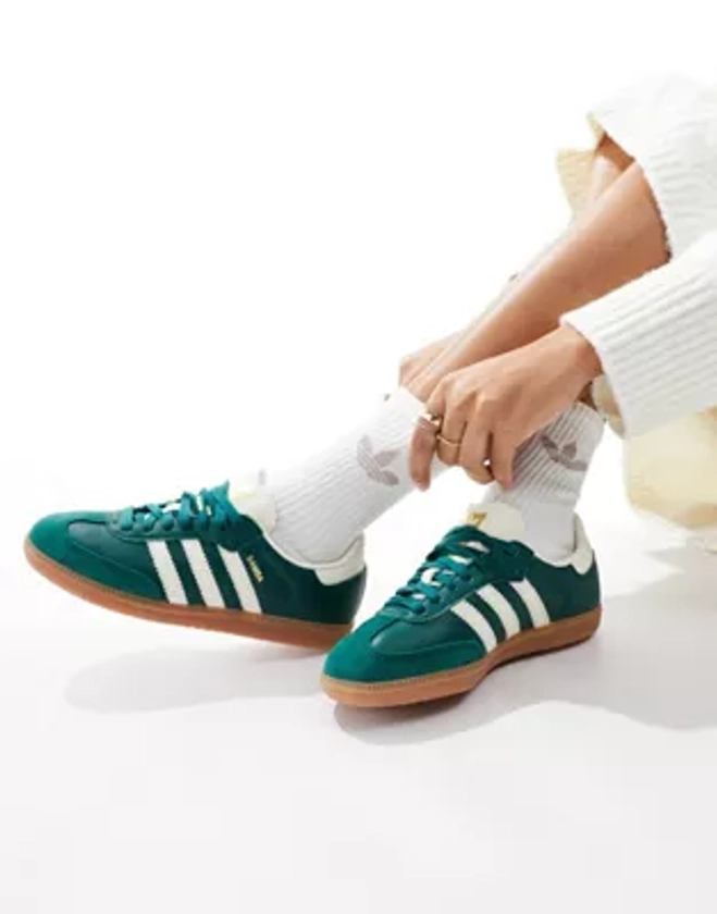 adidas Originals - Samba OG - Baskets - Vert forêt et beige