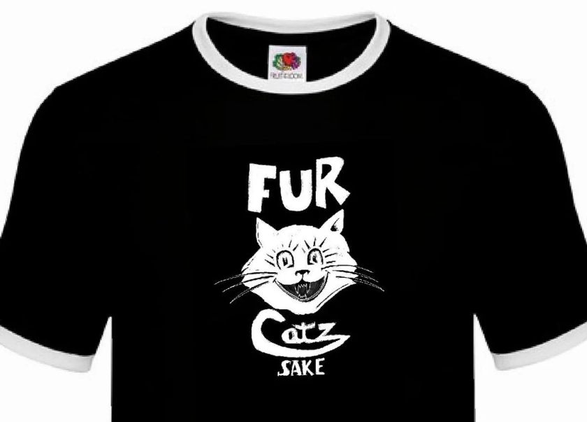 Fur Catz Sake Halloween T-shirt, Handmade, Screenprinted, Vintage, 1960s Western, Cowgirl, Cowboy, Cowpoke, 60s, Witch, Fur Cats - Etsy UK