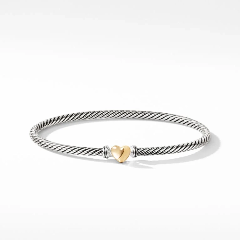 David Yurman | Cable Collectibles® Heart Bracelet with 18K Yellow Gold