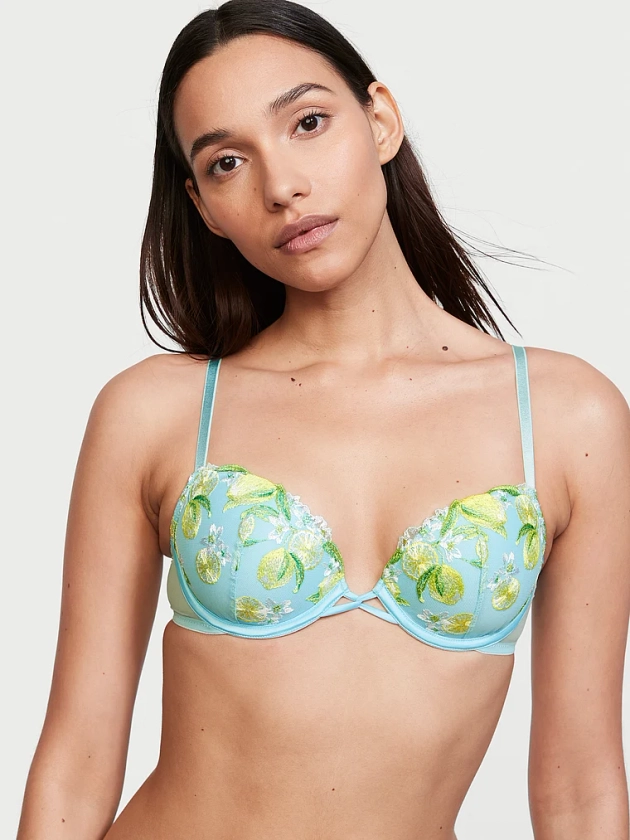 Lightly-Lined Lemon Embroidery Demi Bra - Victoria's Secret