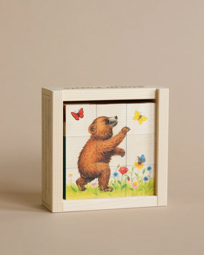 Wooden Block Puzzle - 9-Piece Bear