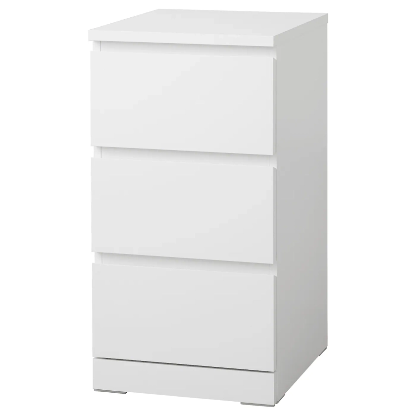 Ladekast 3 lades, MALM, wit, 40x78 cm - IKEA