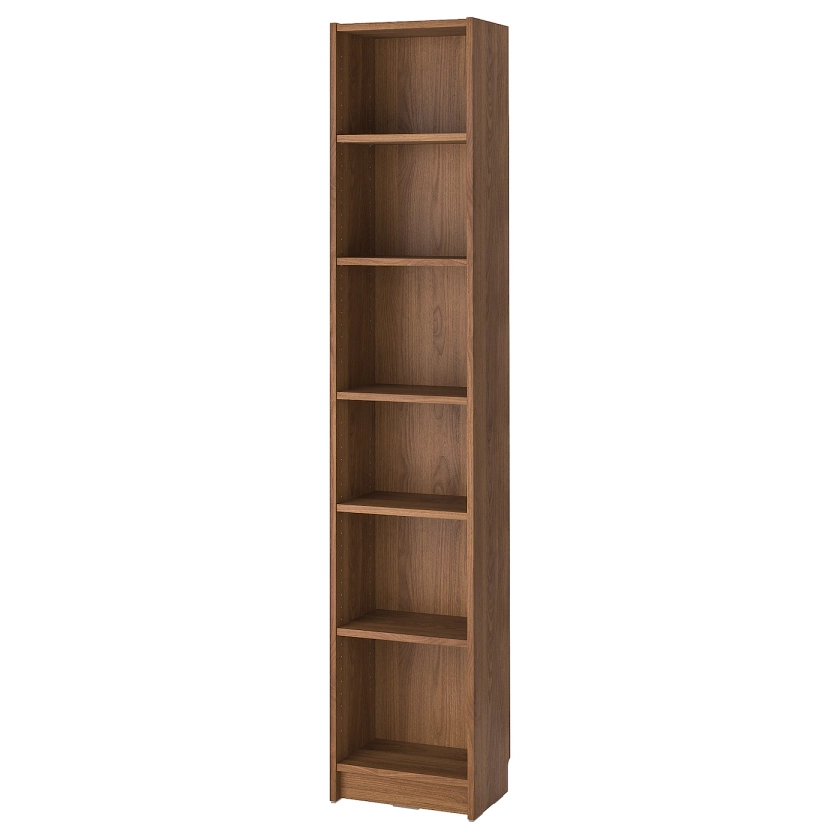 BILLY Bookcase - brown walnut effect 40x28x202 cm (15 3/4x11x79 1/2 ")