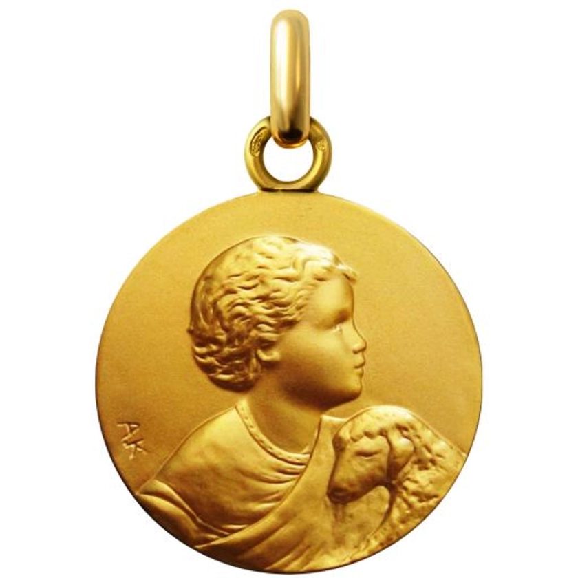 Médaille le Petit Pasteur en or 18 carats 12 mm