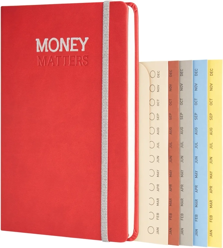 Doodle 2024 Undated Hardbound Financial Budget Planner|A5 (8.25 x 5.7 ")|192 Pages, 80 gsm|Vegan Leather|18 Activity Pages|5 Colourful Cash Envelopes|2 Ribbons|Elastic Band - Money Matters : Amazon.in: Office Products