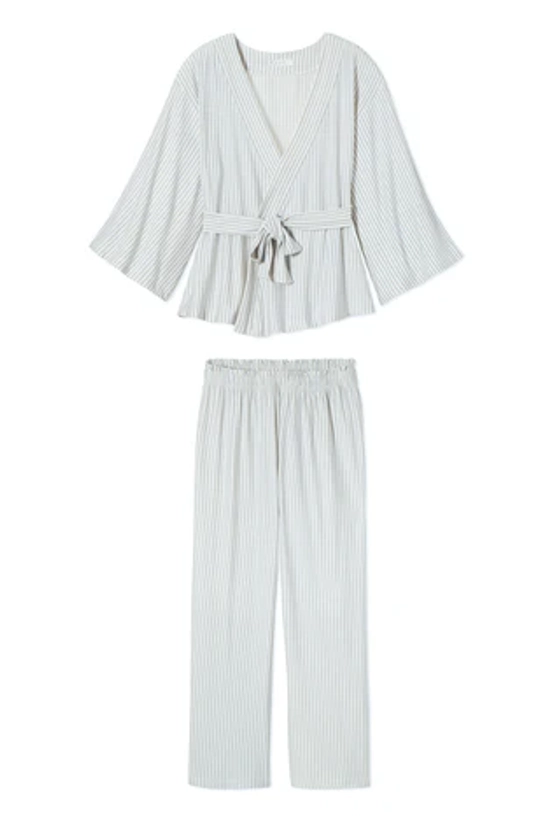 DreamModal Kimono Pajama Set in Fog