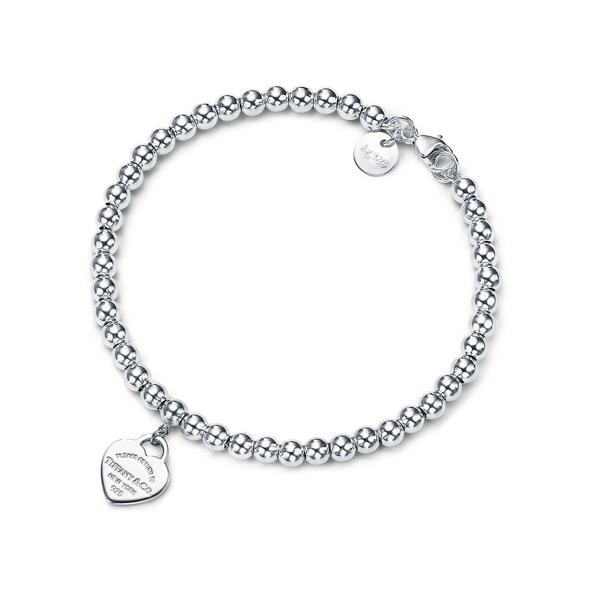 Return to Tiffany®Heart Tag Bead Bracelet
in Silver