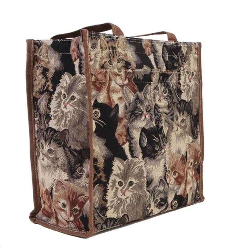 Buy Tapestry "Cats & Kittens" Shopper Bag/Tote Bag - Signare