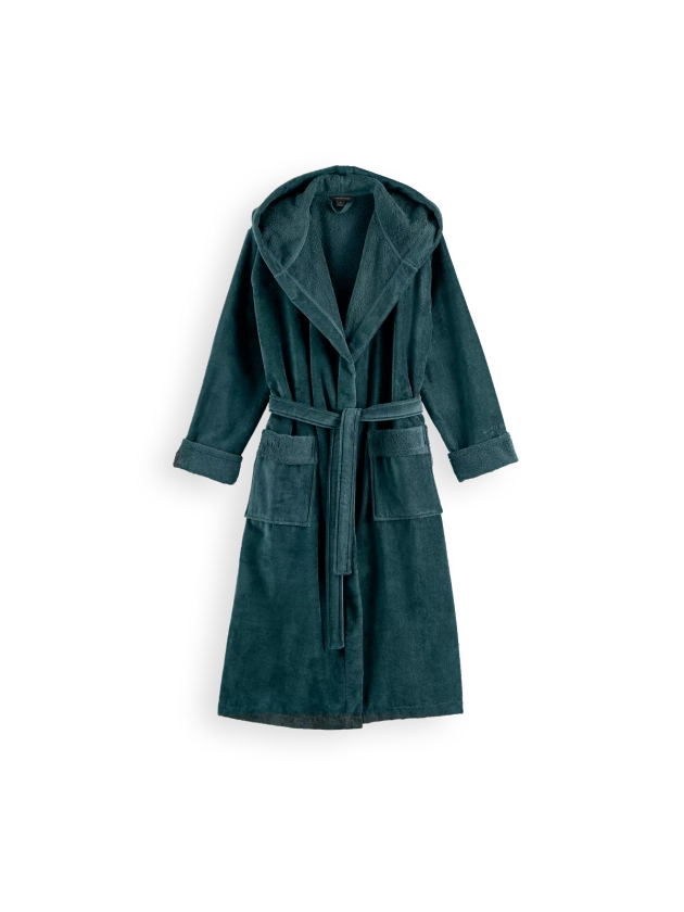 Super Smooth Cotton Bathrobe Women Petrol S