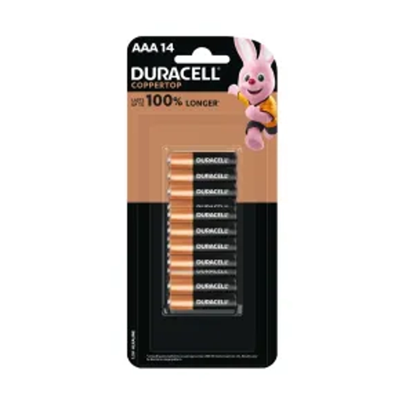 14 Pack Duracell Coppertop AAA 1.5V Alkaline Batteries