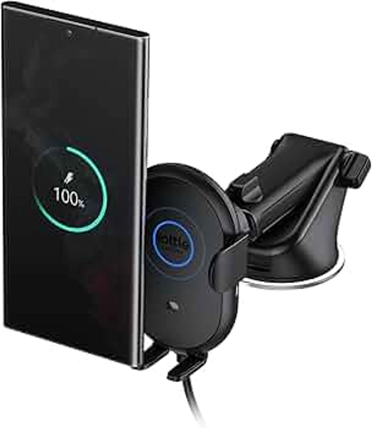 iOttie Auto Sense 2 Dash & Windshield Car Phone Holder with Qi Wireless Charging - Auto Clamping Phone Mount & Charger for Google Pixel, iPhone, Galaxy, Huawei, LG. Power Adapter Not Included.