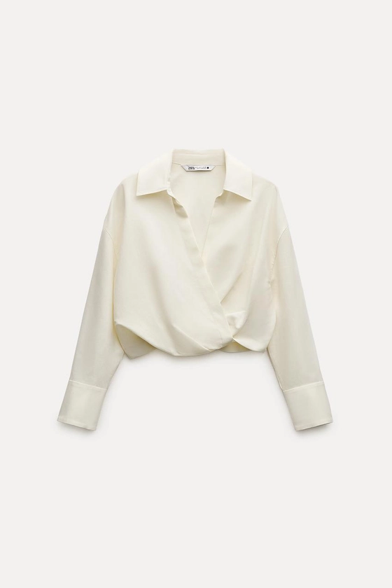 ZW COLLECTION CROPPED SHIRT WITH KNOT