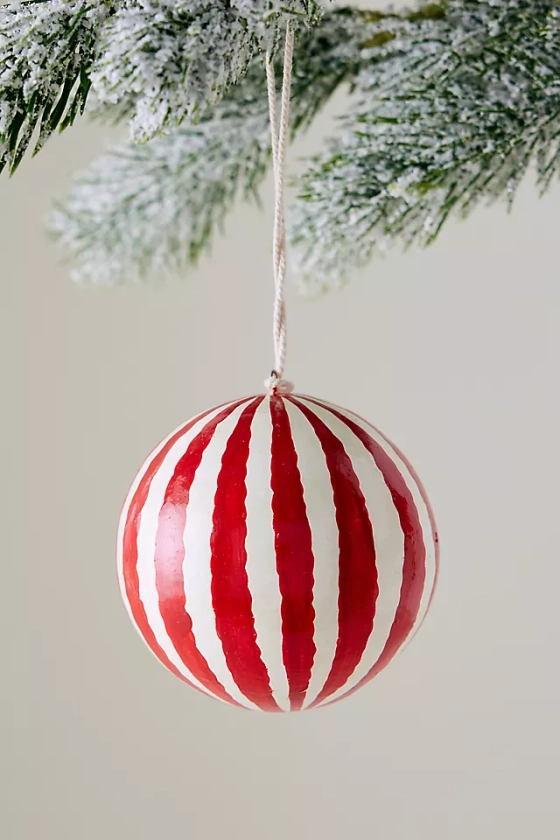 Le Bauble Rayé Papier Mâché Conscient