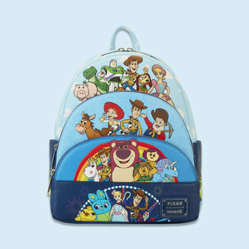 Pixar Toy Story Movie Collab Triple Pocket Loungefly Mini Backpack