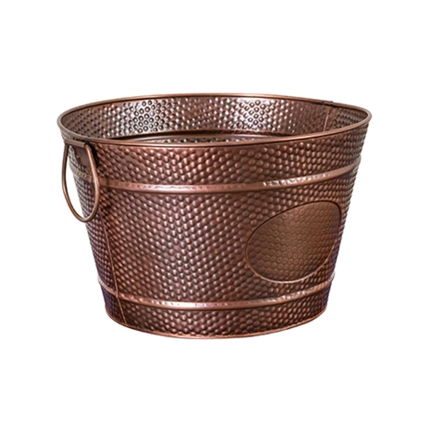 Moda Round Beverage Tub Antique Copper Plated 35 X 22cm