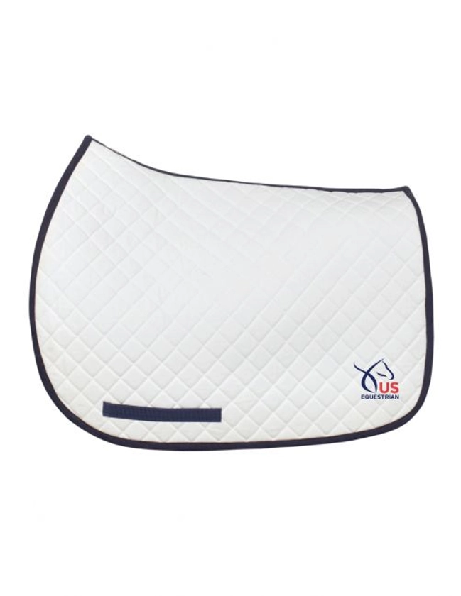US EQUESTRIAN PIPED SADDLE PAD