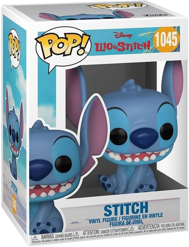 Funko Pop! Disney: Smiling Seated Stitch - Disney: Lilo & Stitch - Figurine en Vinyle à Collectionner - Idée de Cadeau - Produits Officiels - Jouets pour Les Enfants et Adultes - Movies Fans