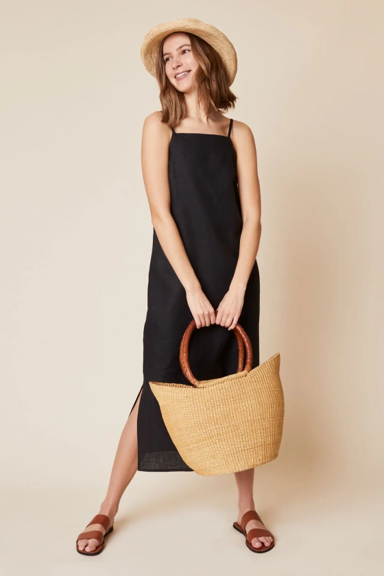 Loni Dress in Black Linen · Whimsy & Row ~ Sustainable Clothing & Lifestyle Brand 