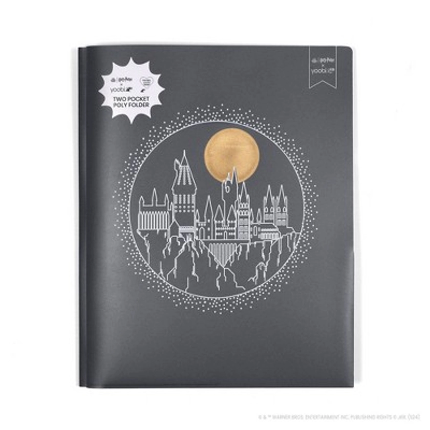Yoobi 2 Pocket Prong Plastic Folder Hogwarts Castle