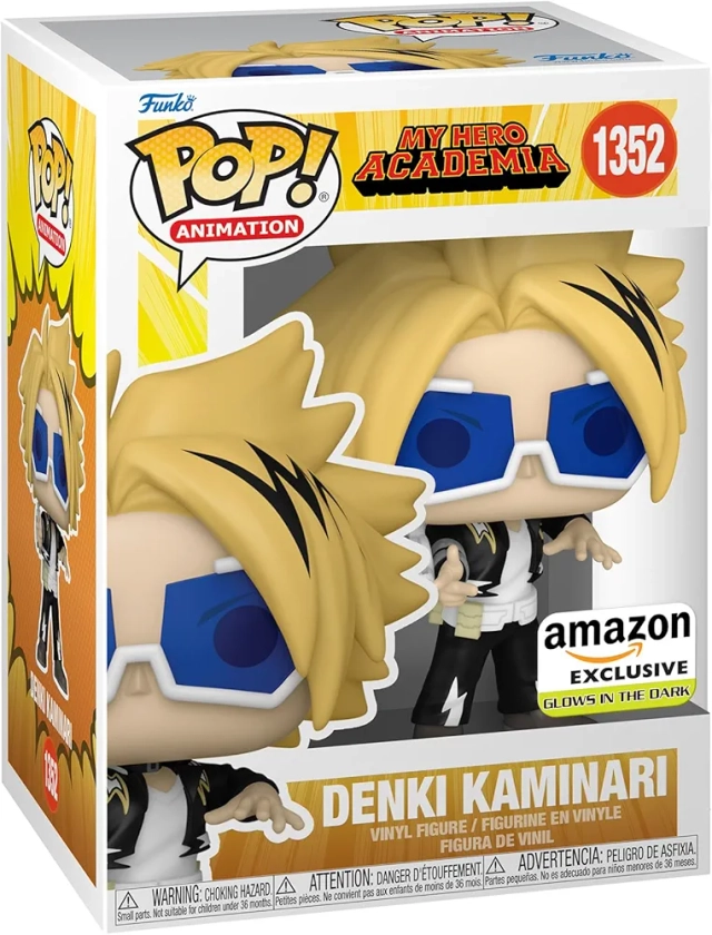 Funko! Pop Animation: My Hero Academia - Denki Kaminari (Glow in The Dark), Amazon Exclusive