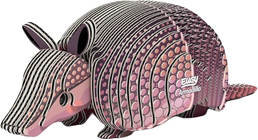 Amazon.com: Eugy Armadillo 3D Puzzle - 42 Piece Eco-Friendly Educational Toy Puzzle for Boys, Girls & Kids Ages 6+ : Toys & Games