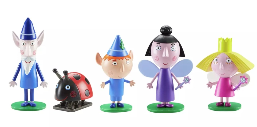 Ben & Holly Collectable 5 Figure Pack, Ben and Holly's Little Kingdom, Wise Old elf, Nanny Plum, Imaginative Play