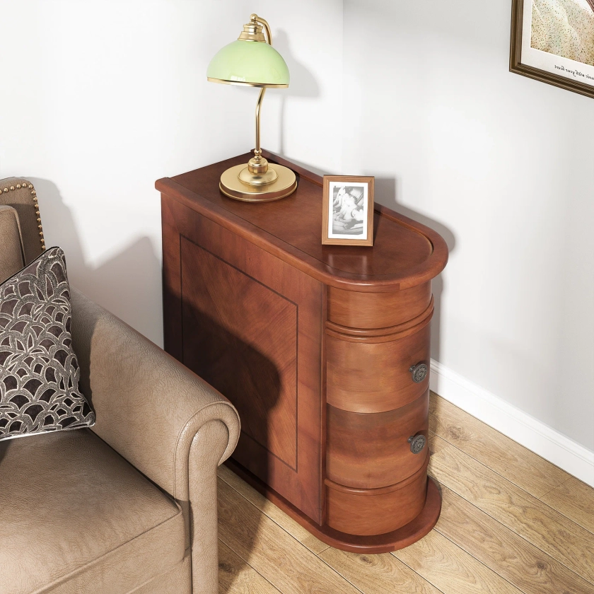 Solid Wood 2 - Drawer End Table