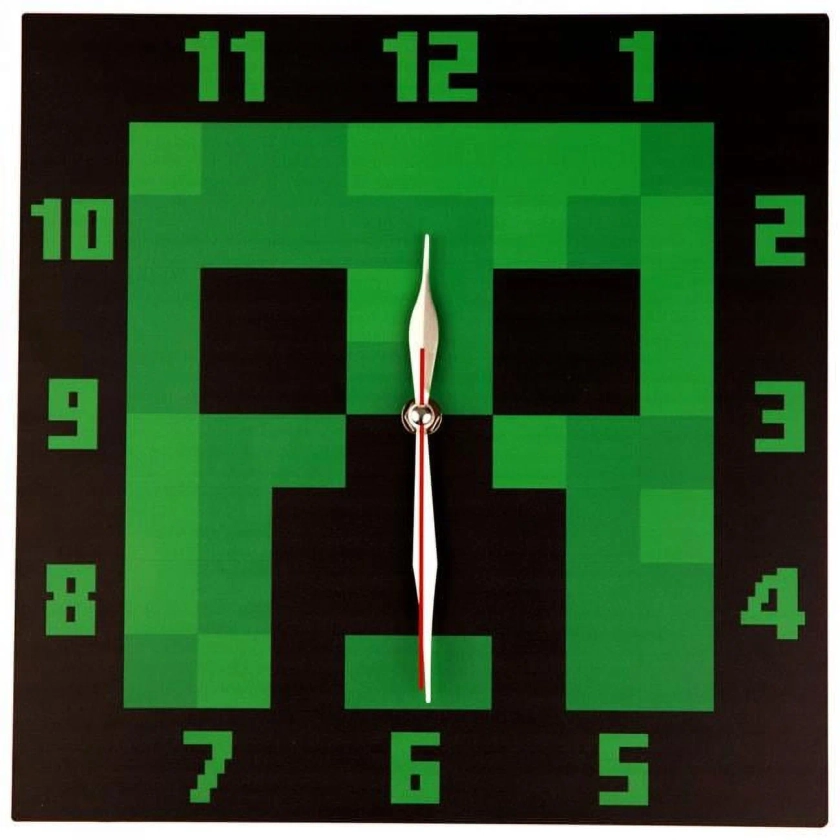 Minecraft Creeper Character Face Wall Clock - Walmart.com