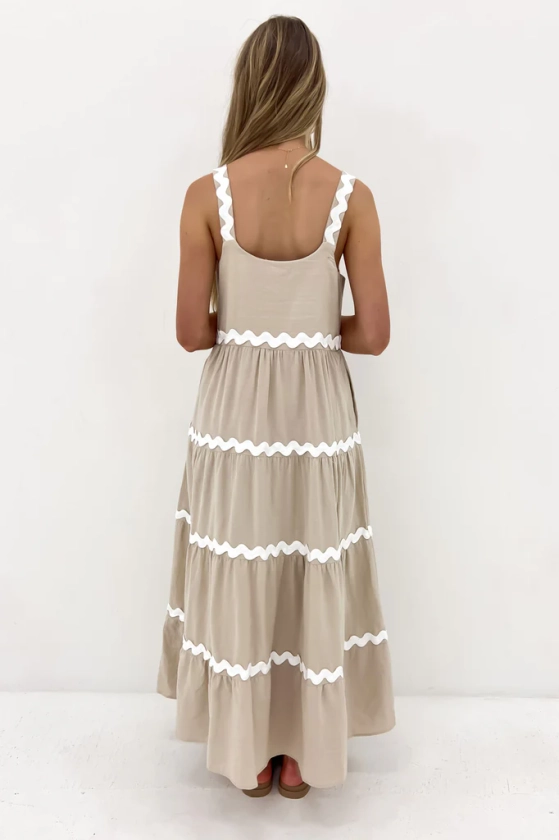 Peggy Midi Dress Natural White