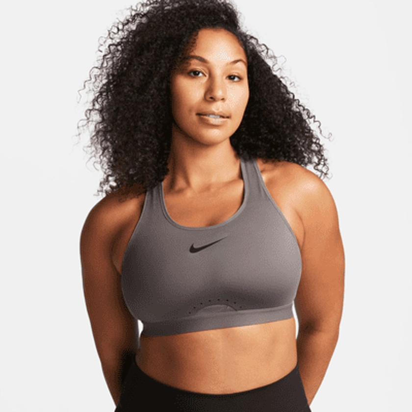 Nike Dri-FIT Swoosh Women's High-Support Non-Padded Adjustable Sports Bra. Nike GB