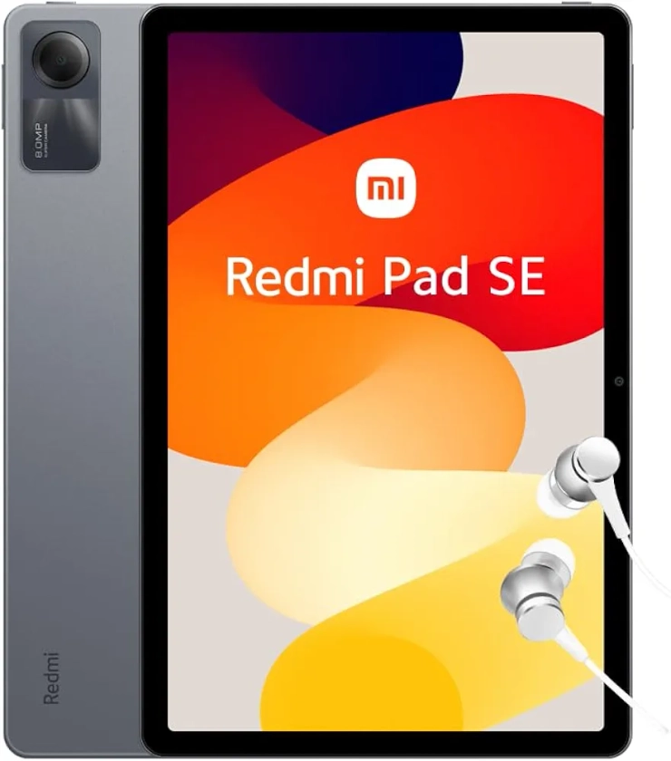 Xiaomi Redmi Pad SE Android Tablet, 11" FHD+Display, WiFi, 8000mAh Akku, MIUI 14, 4+128G(1TB TF), Vier Stereo-Lautsprecher mit Dolby Atmos, Graphite Gray (DE Version+2 Jahre Garantie)