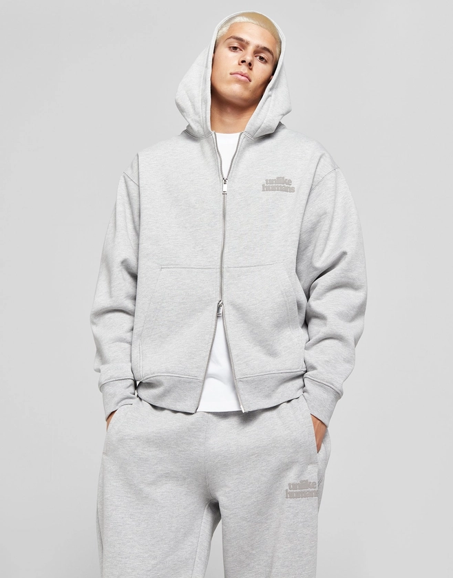 Grey Unlike Humans Bubble Zip Through Hoodie | JD Sports UK 