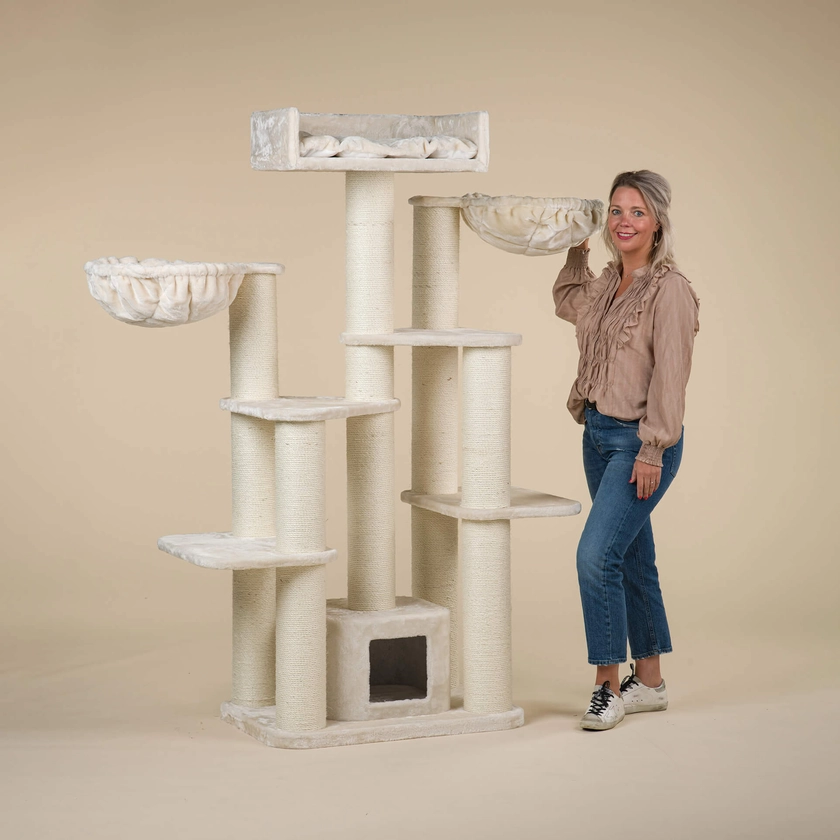 Cat Tree for large cats Cat Empire (Beige) - CatTreeKing USA