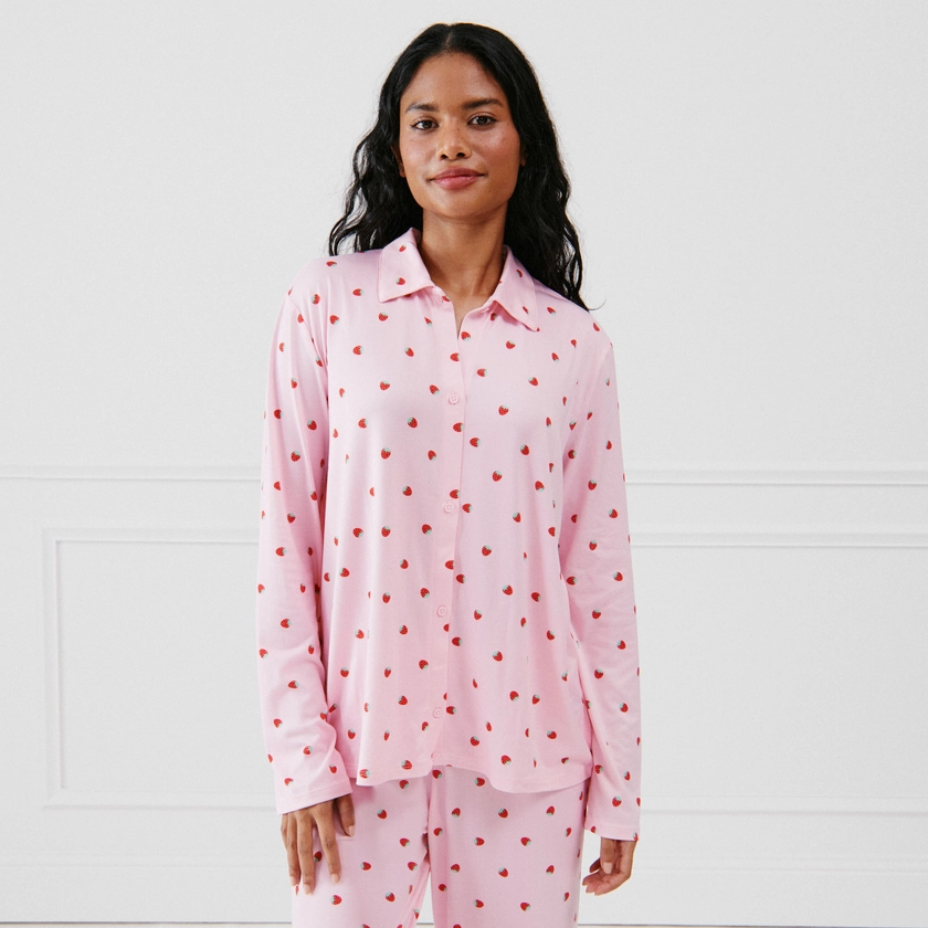 Ensemble de pyjama en jersey - rose pale - Undiz