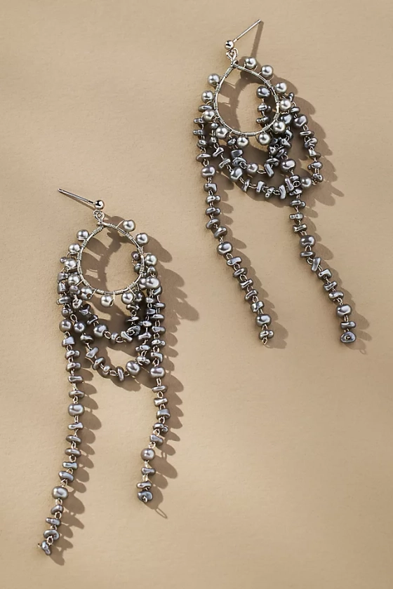 Looped Pearl Drop Earrings