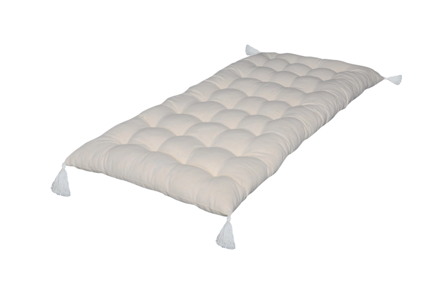 Coussin-matelas à pompons Beige 90x40 | Leroy Merlin