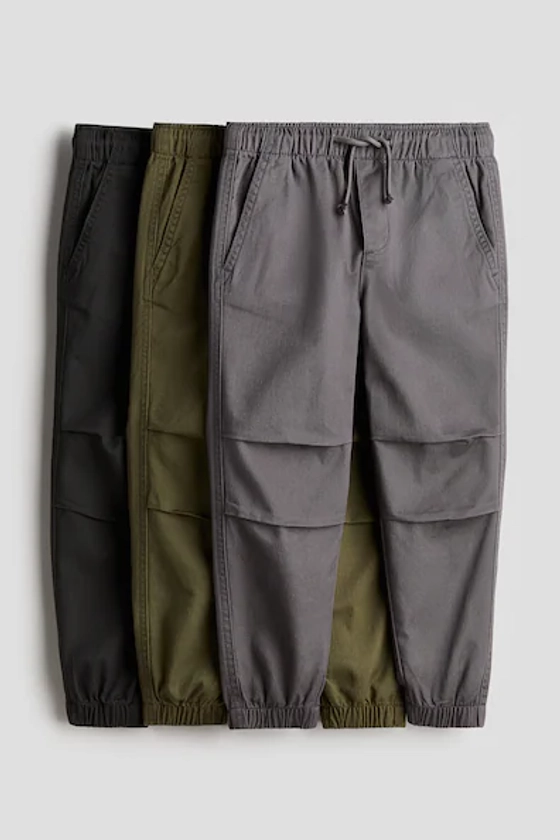 3-pack cotton joggers