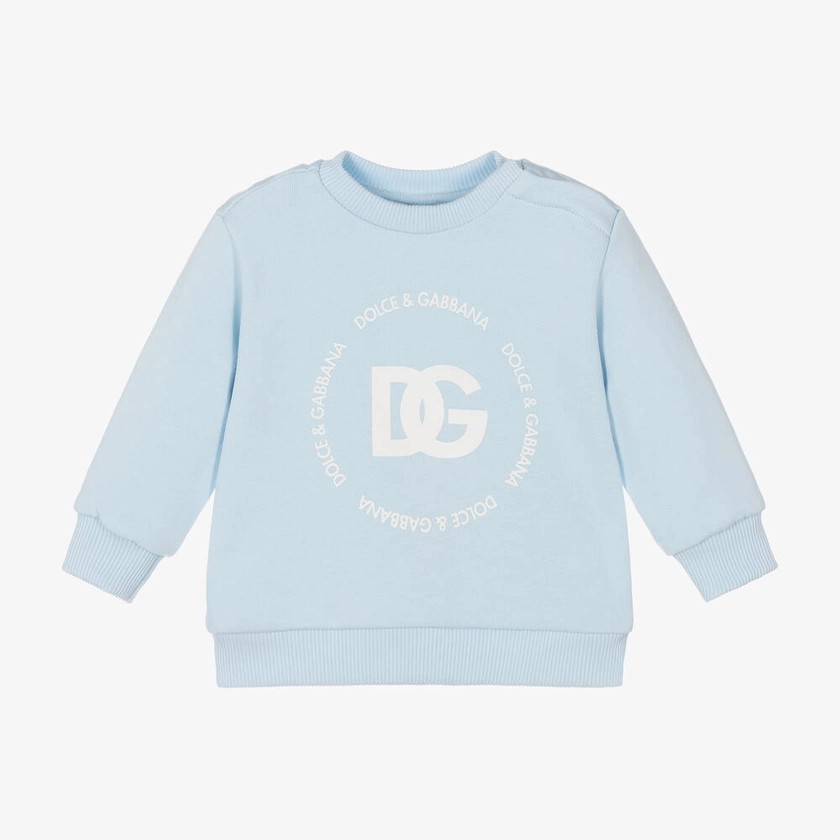 Dolce & Gabbana Boys Pale Blue Cotton Sweatshirt