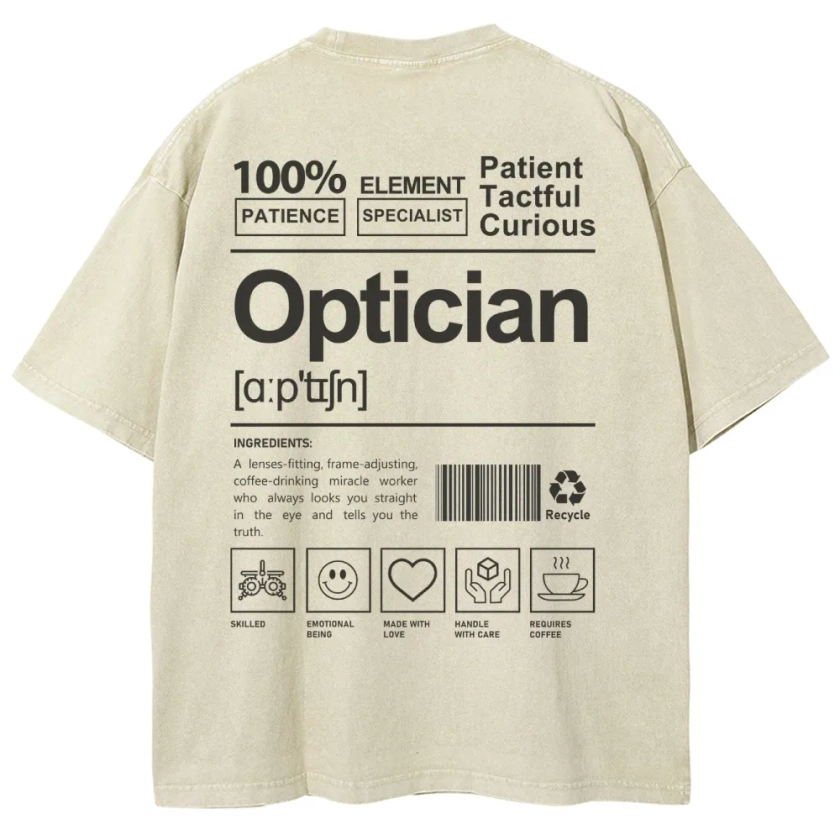 Optician Unisex Fit Washed T-Shirt