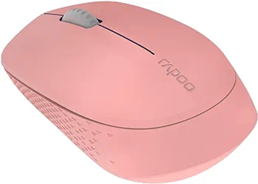Rapoo M100 - Mouse ottico silenzioso multi-modale, colore: Rosa chiaro