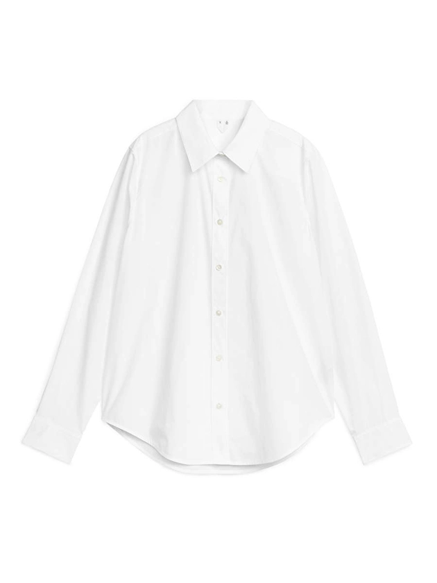 Straight Cut Poplin Shirt - White - ARKET NL