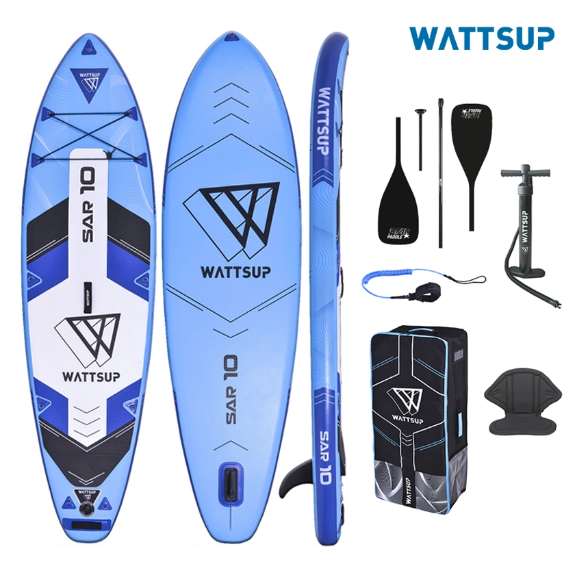 SUP gonflable Wattsup Sar 10' & Pagaie 2in1 & Siège Kayak (Combo Kayak)